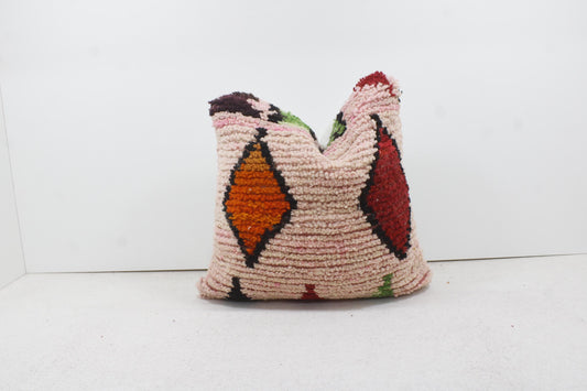Vintage Moroccan Pillows 100% Wool ,Absolutely Gorgeous Pillow Floor Pillow Moroccan Berber Home Design Handmade Kilim Berber P184