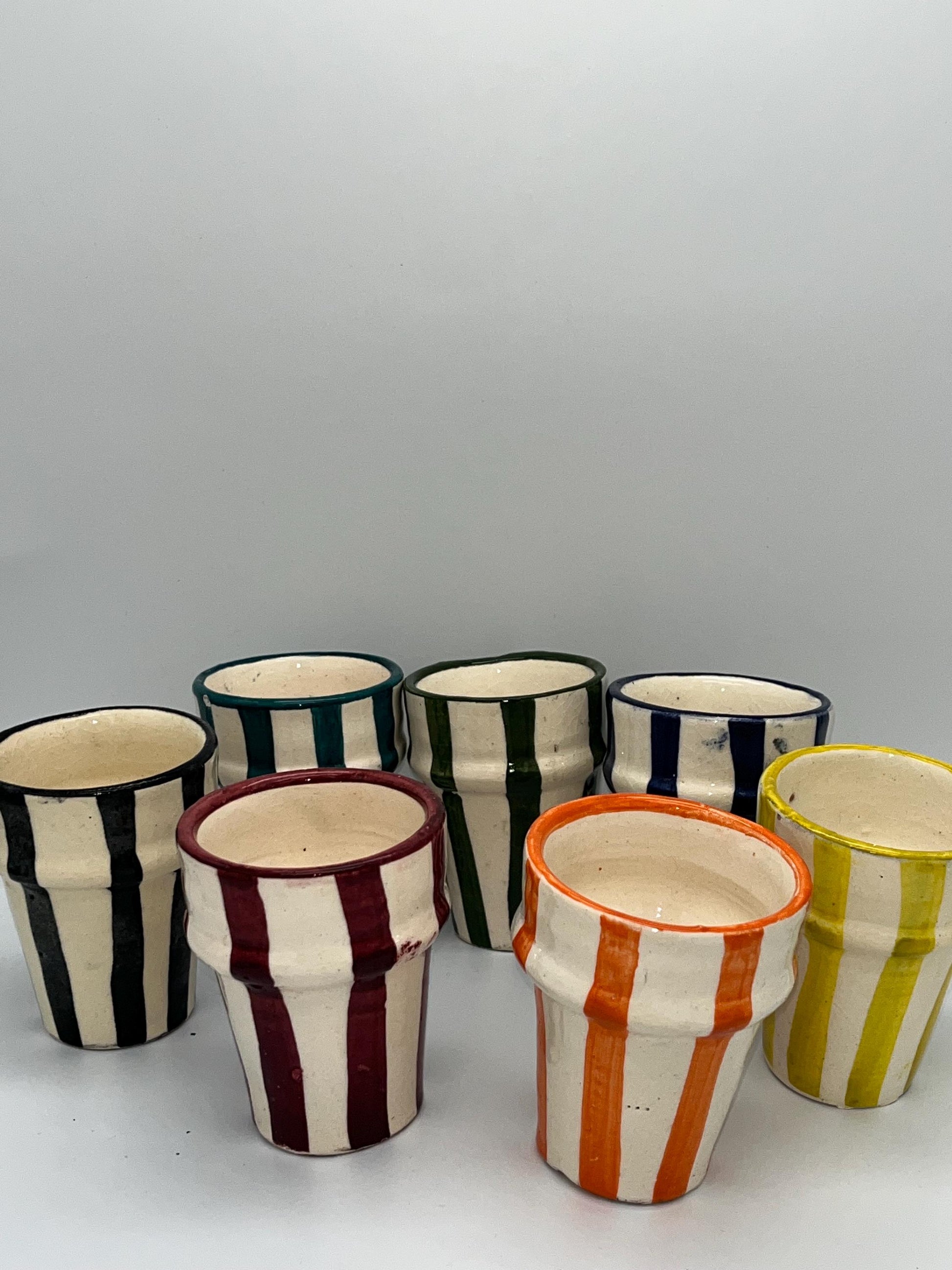Moroccan Beldi Mug, Handmade, Boho Ceramic Tea Mug from Morocco