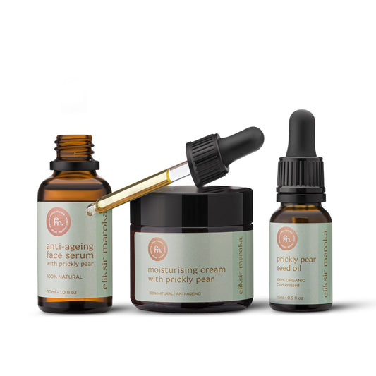 Prickly Pear Oil Skincare Set – Anti-Aging Serum and Moisturizer, Vegan & Cruelty-Free – Hydrating Luxury Gift Set for Women Skincare Bundle