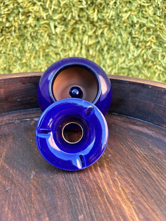 Elegant Moroccan Ashtray Lid- Handcrafted & Hand-Painted Pottery