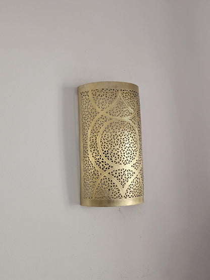 Moroccan Brass Wall Sconce, Brass Wall Lamp