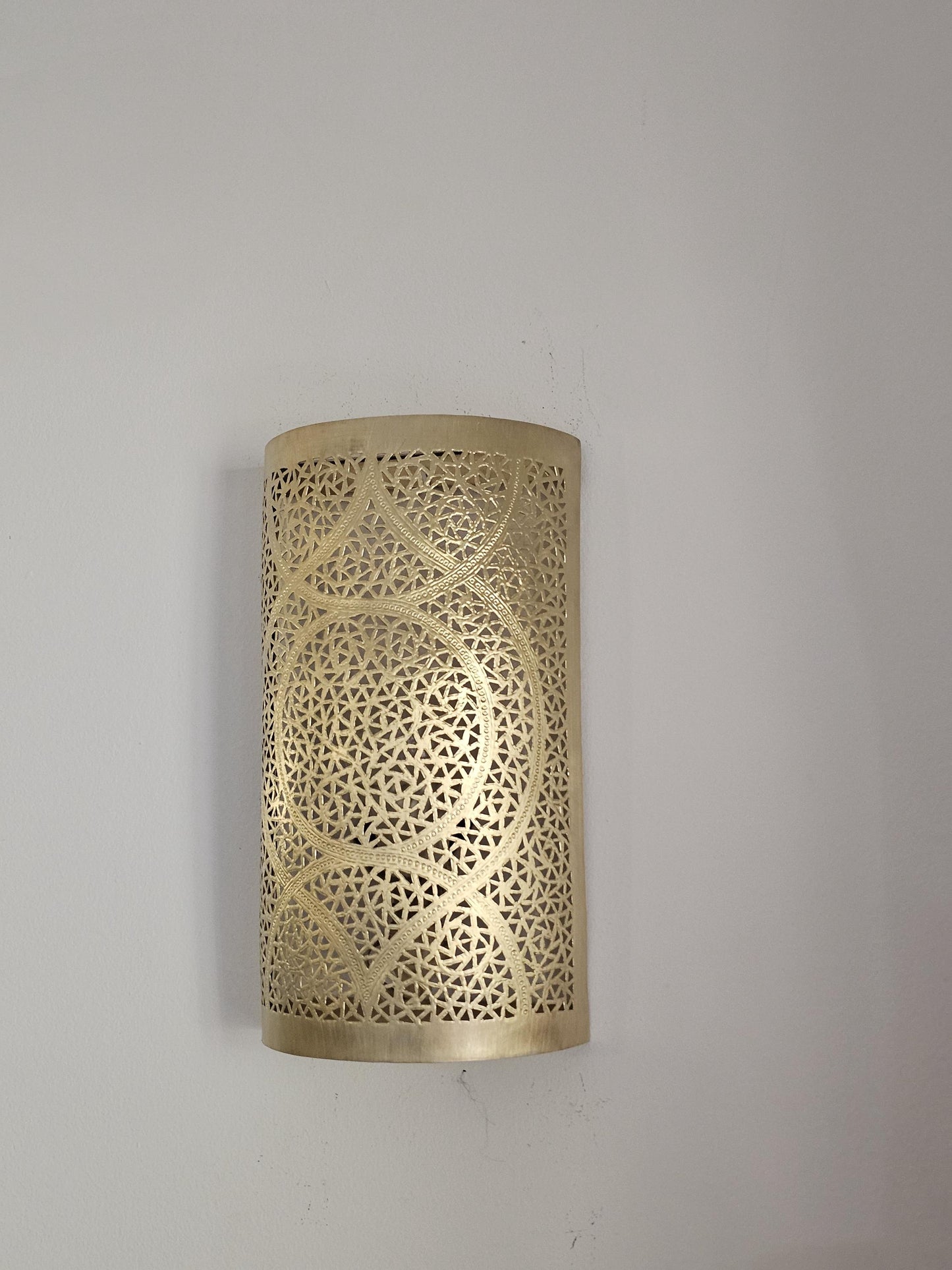 Moroccan Brass Wall Sconce, Brass Wall Lamp