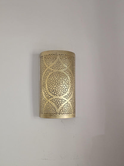 Moroccan Brass Wall Sconce, Brass Wall Lamp