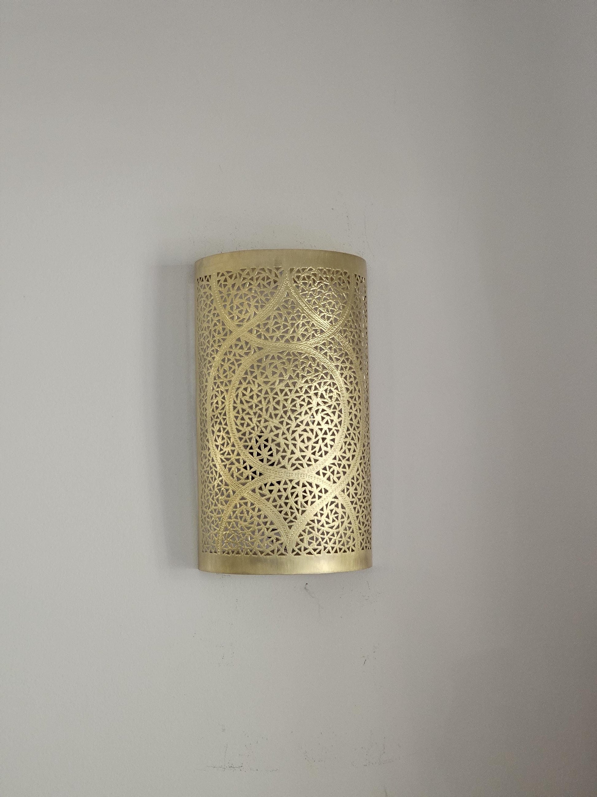 Moroccan Brass Wall Sconce, Brass Wall Lamp
