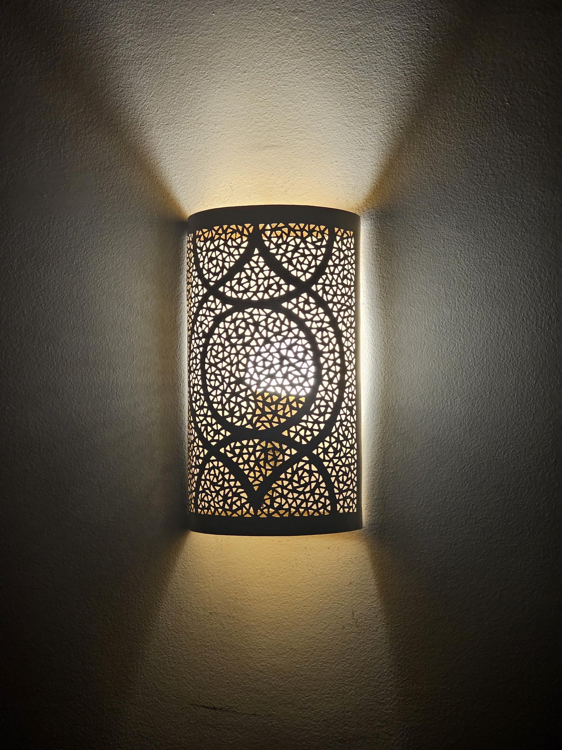 Moroccan Brass Wall Sconce, Brass Wall Lamp