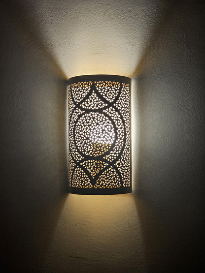 Moroccan Brass Wall Sconce, Brass Wall Lamp
