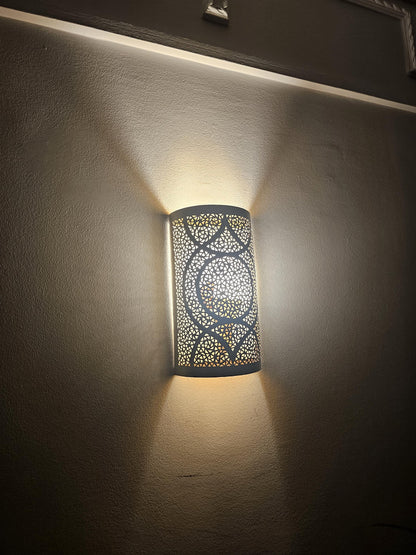 Moroccan Brass Wall Sconce, Brass Wall Lamp