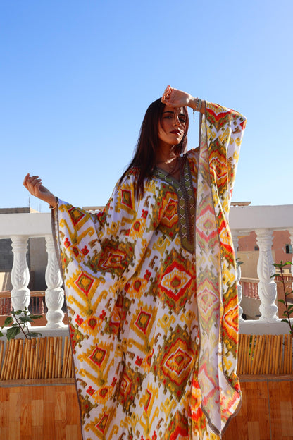 Beautiful Winter Kaftan Dress, Luxury Winter Kaftan, Women'S Kaftan Dress with Head Cover, Moroccan and African Abaya, Valentine'S Dress