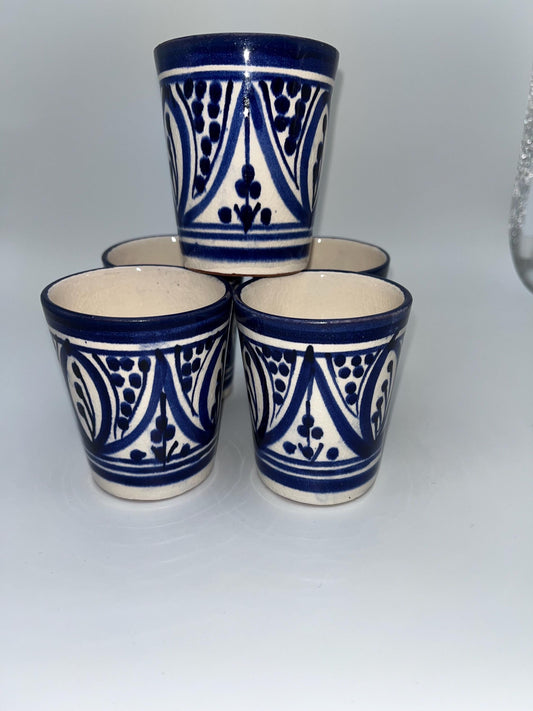 Red Clay Cups - Traditional Moroccan Handicrafts - Perfect for Tea and Coffee - Beldi Mugs_Cups_Moroccan