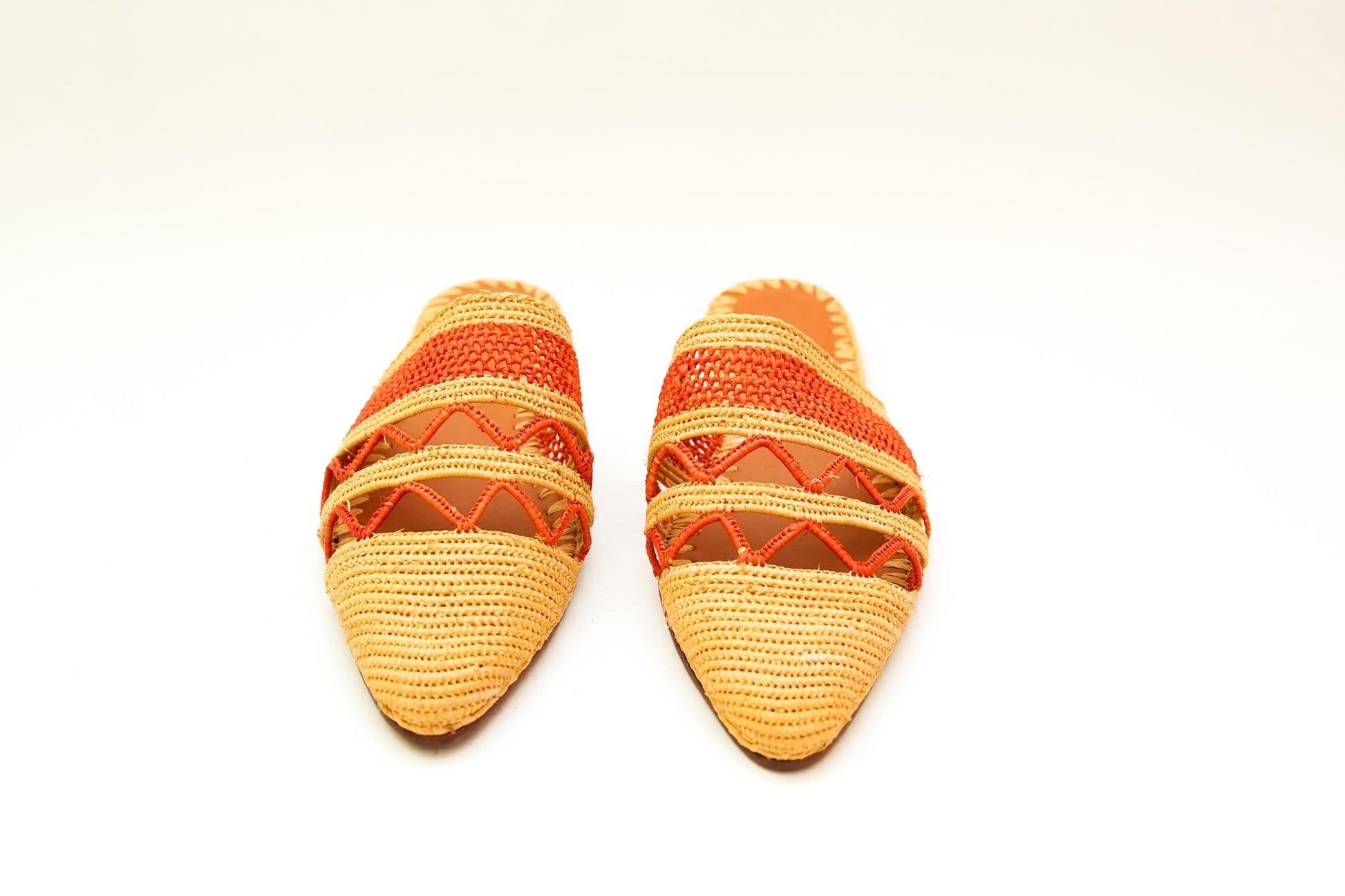 Handmade Raffia Slide Sandals, Comfortable, Lightweight Summer Shoes from Morocco