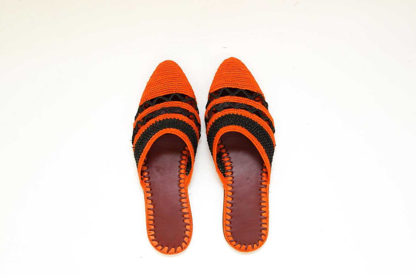 Handmade Raffia Slide Sandals, Comfortable, Lightweight Summer Shoes from Morocco