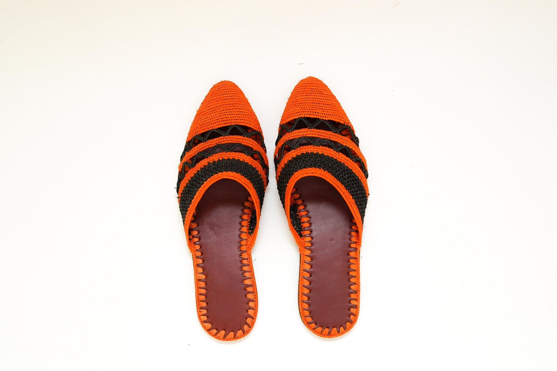 Handmade Raffia Slide Sandals, Comfortable, Lightweight Summer Shoes from Morocco