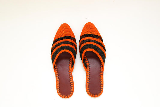 Handmade Raffia Slide Sandals, Comfortable, Lightweight Summer Shoes from Morocco