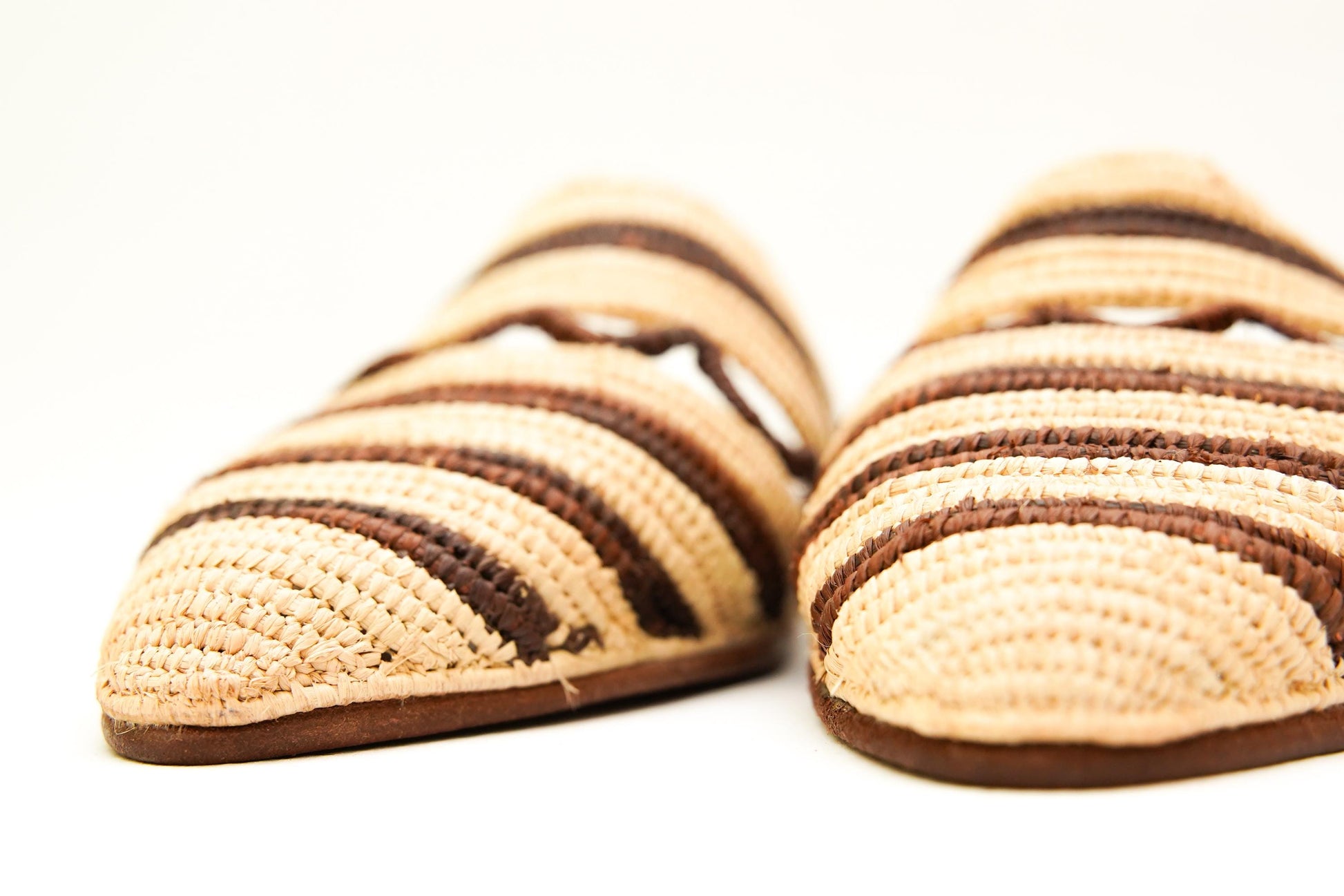 Handmade Raffia Slide Sandals, Comfortable, Lightweight Summer Shoes from Morocco