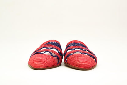 Handmade Raffia Slide Sandals, Comfortable, Lightweight Summer Shoes from Morocco