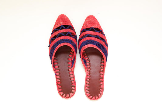 Handmade Raffia Slide Sandals, Comfortable, Lightweight Summer Shoes from Morocco