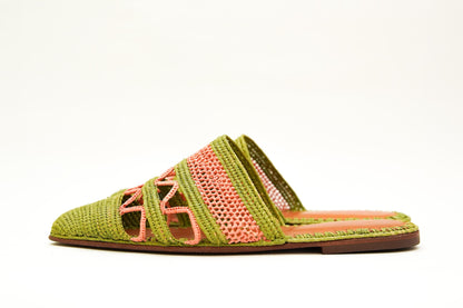 Handmade Raffia Slide Sandals, Comfortable, Lightweight Summer Shoes from Morocco