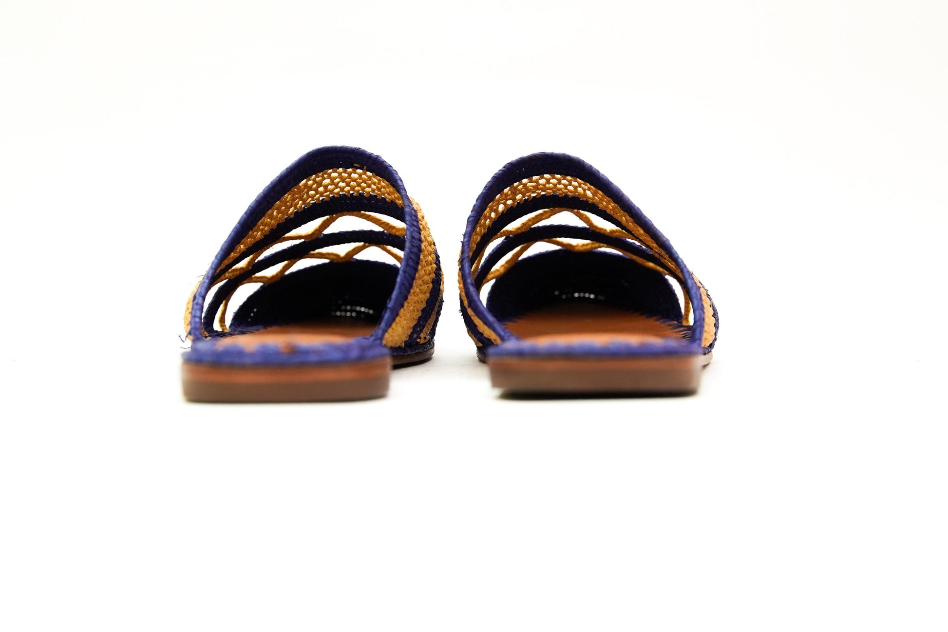 Handmade Raffia Slide Sandals, Comfortable, Lightweight Summer Shoes from Morocco