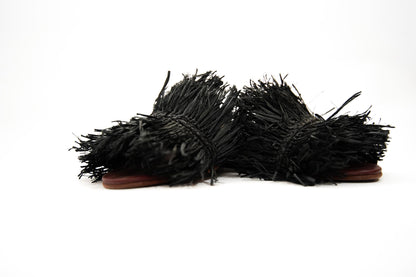 Handmade Raffia Slide Sandals, Comfortable, Lightweight Summer Shoes from Morocco