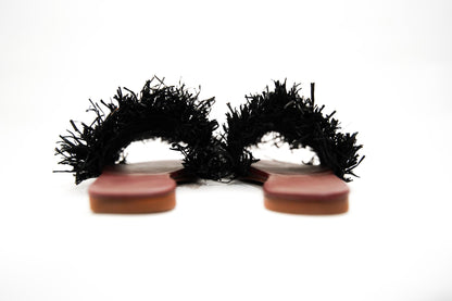 Handmade Raffia Slide Sandals, Comfortable, Lightweight Summer Shoes from Morocco