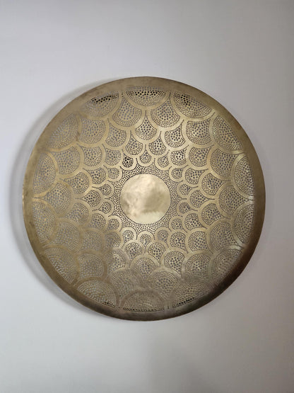 Moroccan round Brass Wall Sconce, Brass Wall Lamp