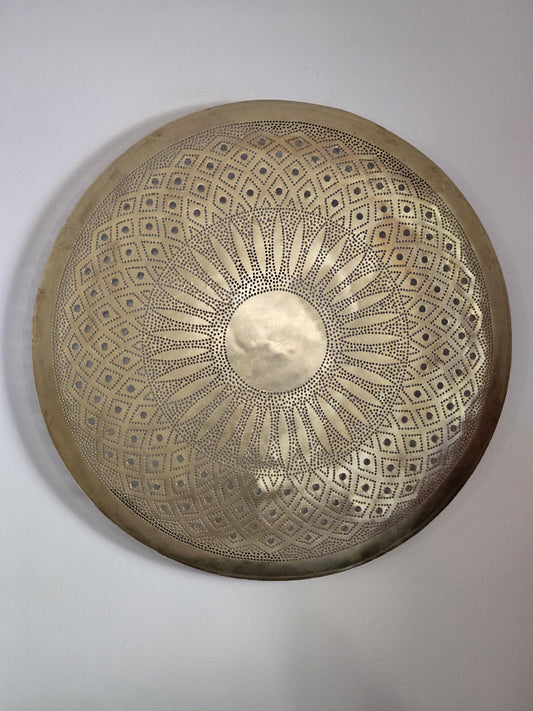 Moroccan round Brass Wall Sconce, Brass Wall Lamp