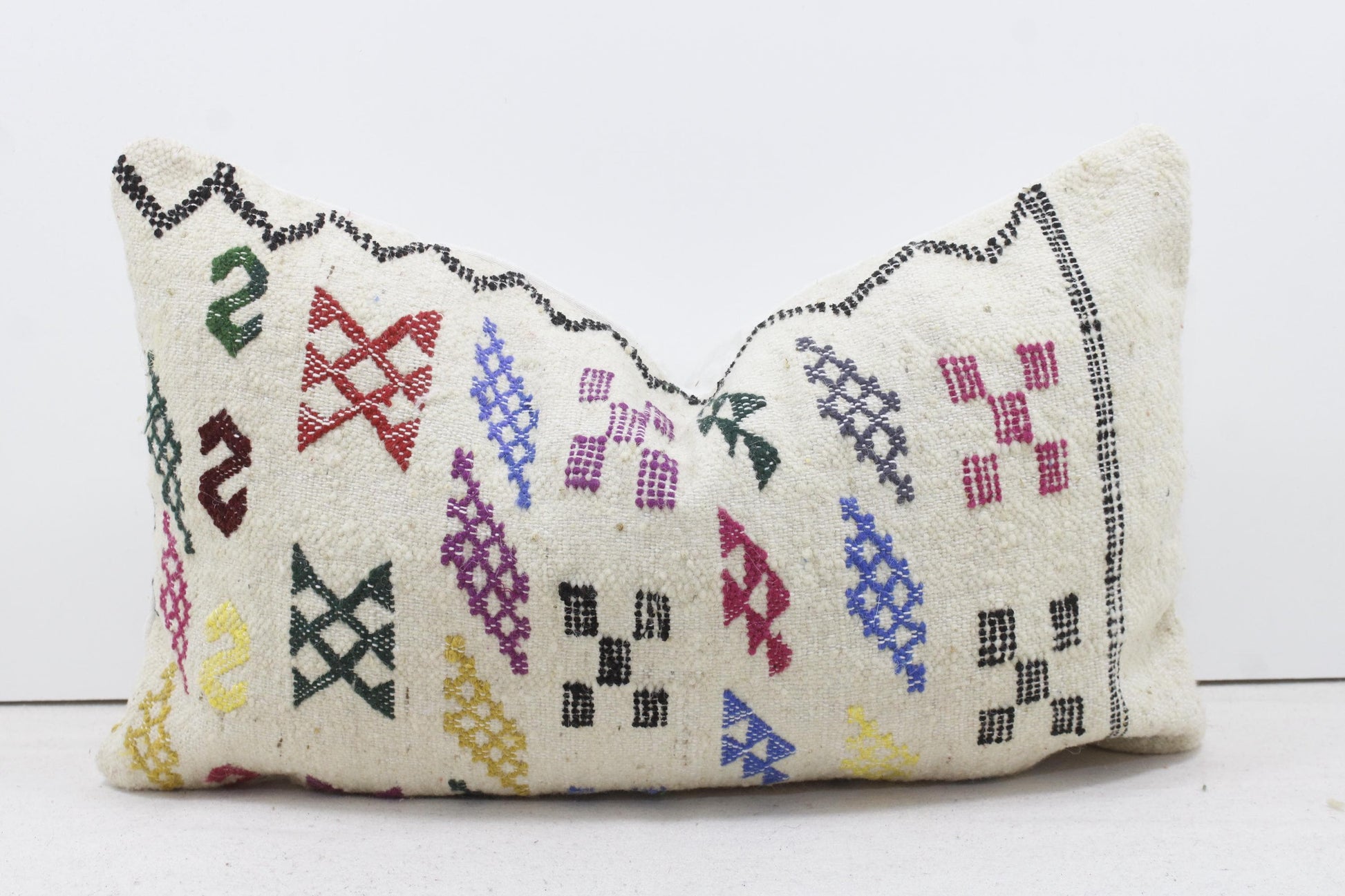 Vintage Moroccan Pillows 100% Wool ,Absolutely Gorgeous Pillow Floor Pillow Moroccan Berber Home Design Handmade Kilim Berber P253