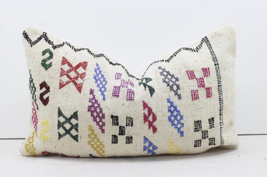 Vintage Moroccan Pillows 100% Wool ,Absolutely Gorgeous Pillow Floor Pillow Moroccan Berber Home Design Handmade Kilim Berber P253