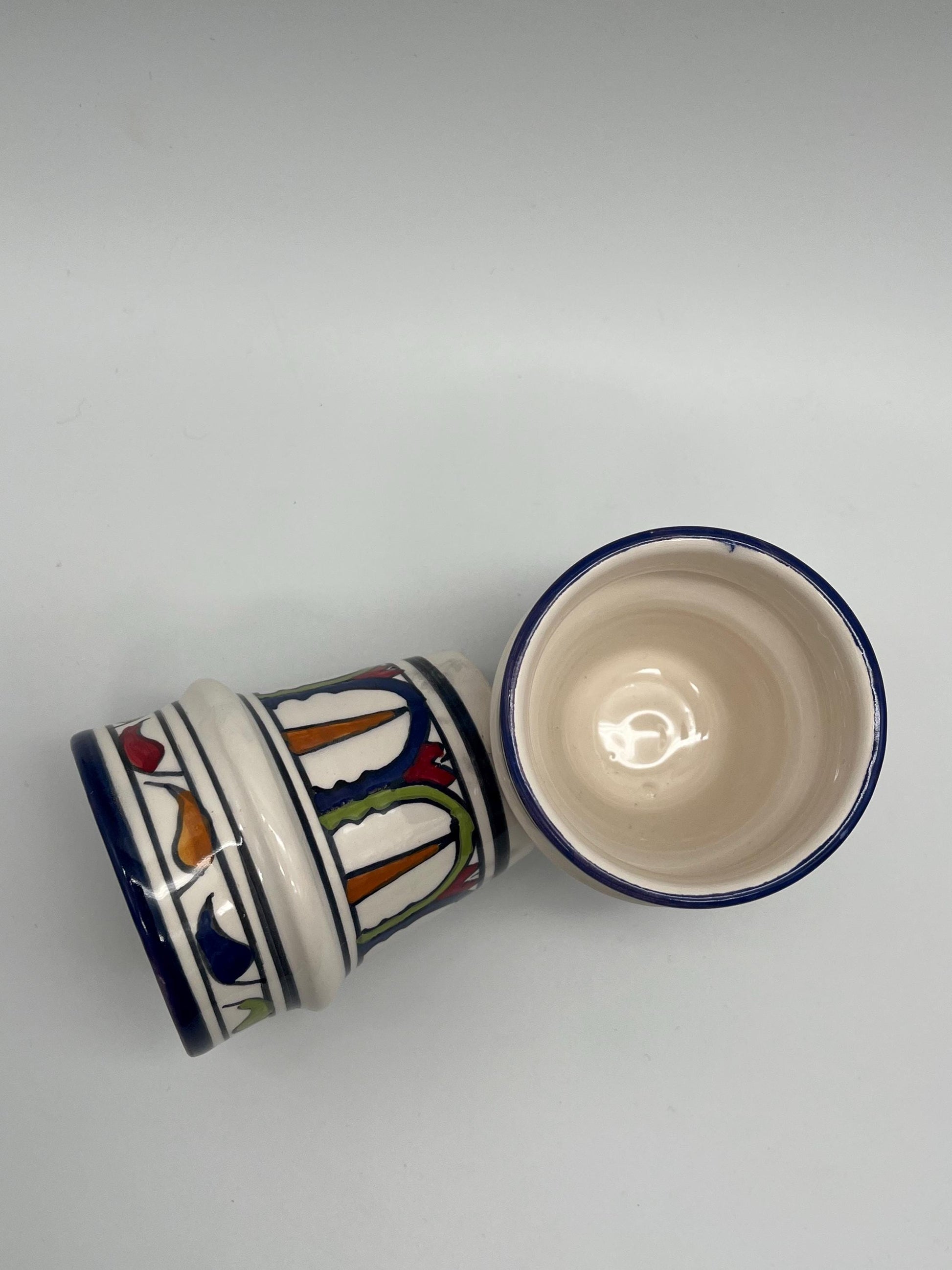 Moroccan Beldi Mug, Handmade, Boho Ceramic Tea Mug from Morocco 8 Cm