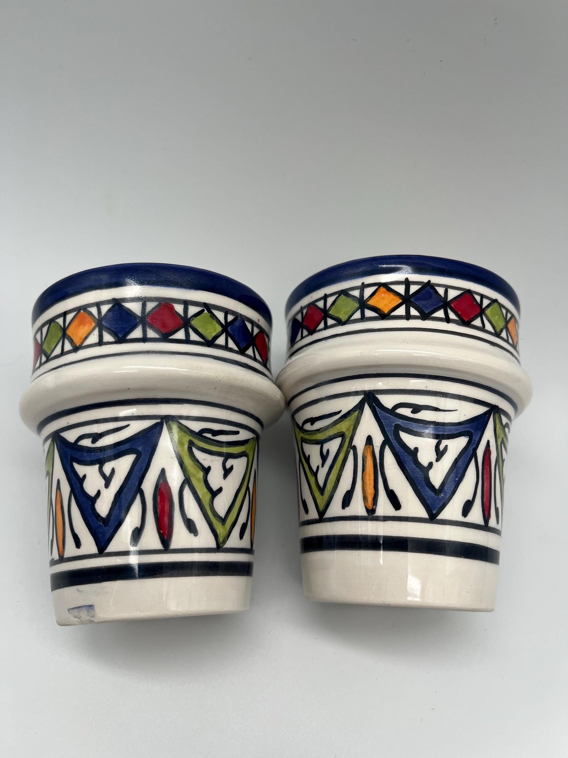 Moroccan Beldi Mug, Handmade, Boho Ceramic Tea Mug from Morocco 8 Cm
