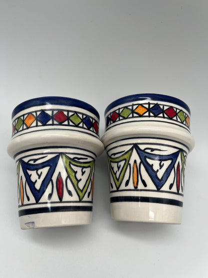 Moroccan Beldi Mug, Handmade, Boho Ceramic Tea Mug from Morocco 8 Cm