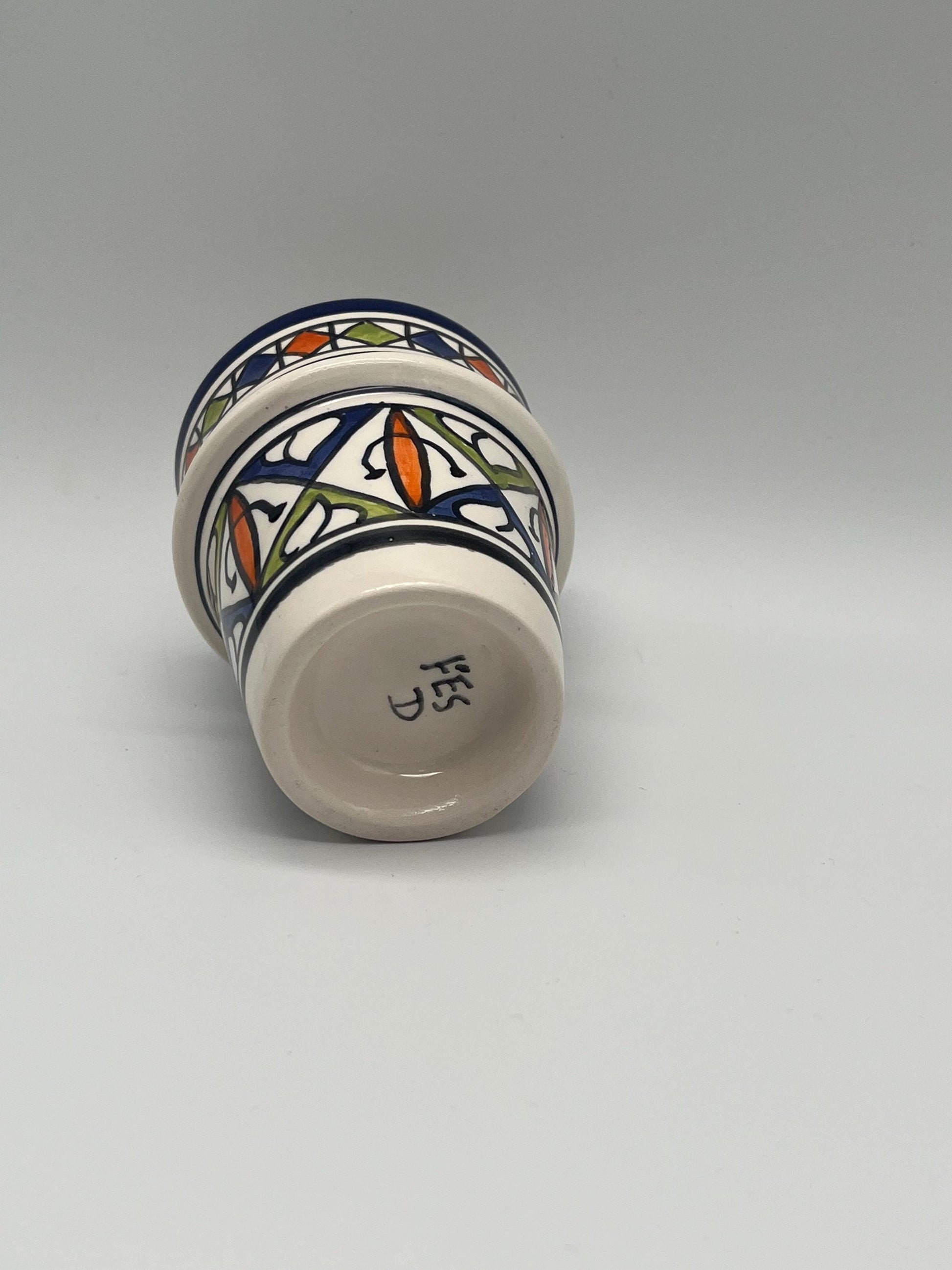 Moroccan Beldi Mug, Handmade, Boho Ceramic Tea Mug from Morocco 8 Cm
