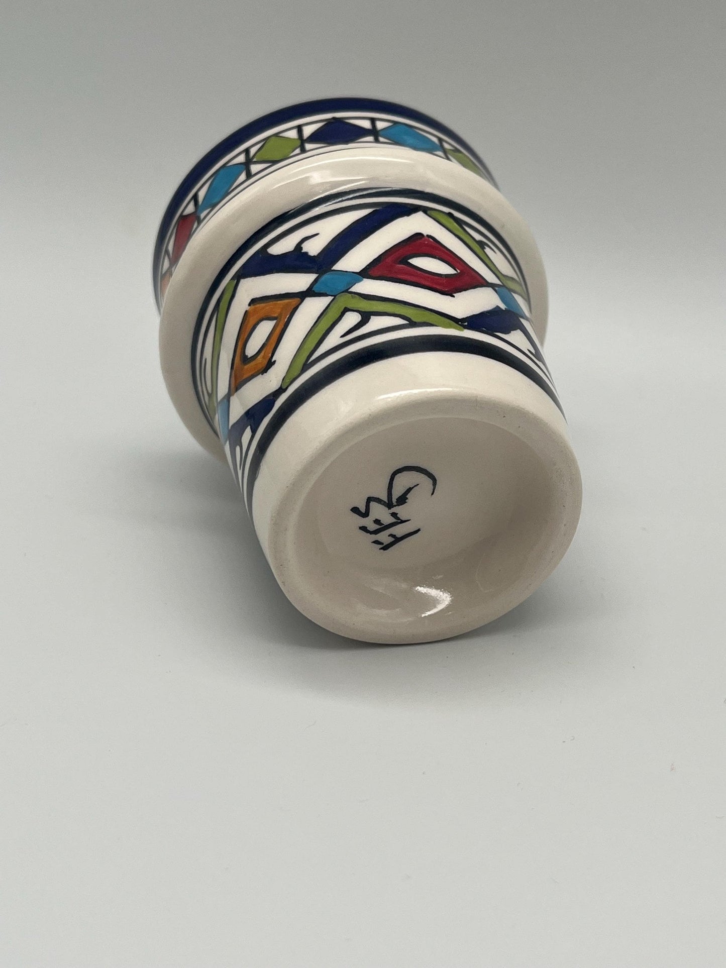 Moroccan Beldi Mug, Handmade, Boho Ceramic Tea Mug from Morocco 8 Cm