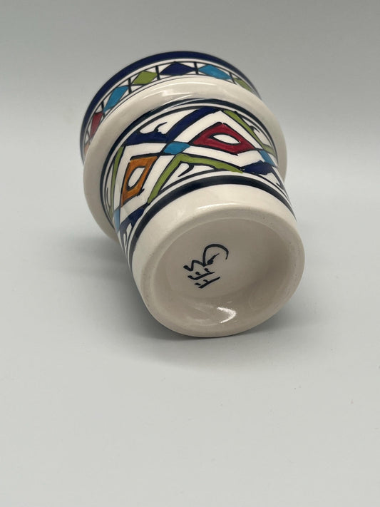 Moroccan Beldi Mug, Handmade, Boho Ceramic Tea Mug from Morocco 8 Cm