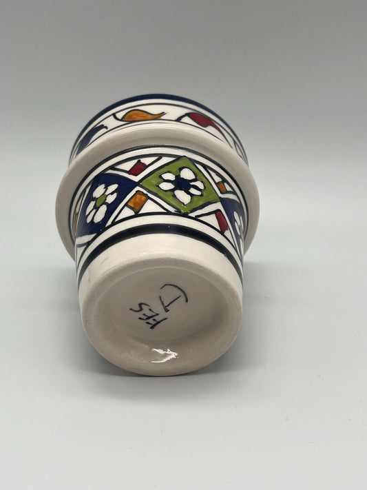 Moroccan Beldi Mug, Handmade, Boho Ceramic Tea Mug from Morocco 8 Cm