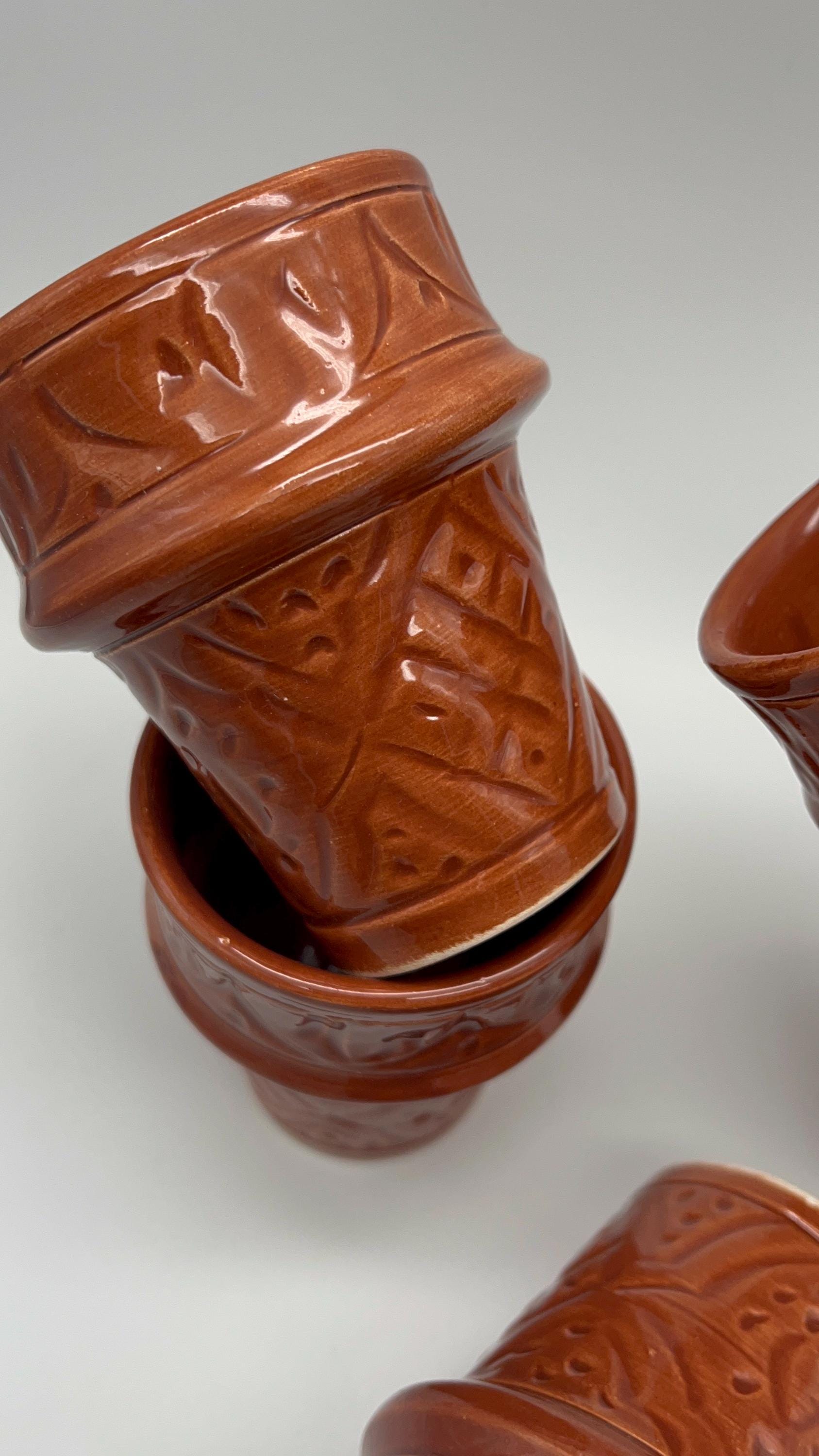 Moroccan Beldi Mug, Handmade, Boho Ceramic Tea Mug from Morocco, Fes 8 Cm
