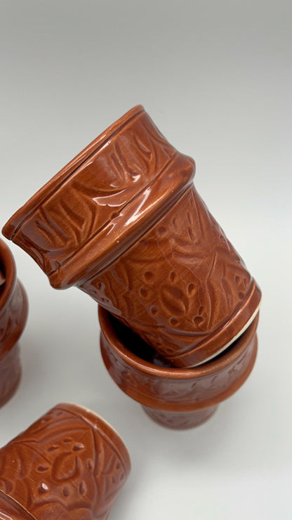 Moroccan Beldi Mug, Handmade, Boho Ceramic Tea Mug from Morocco, Fes 8 Cm