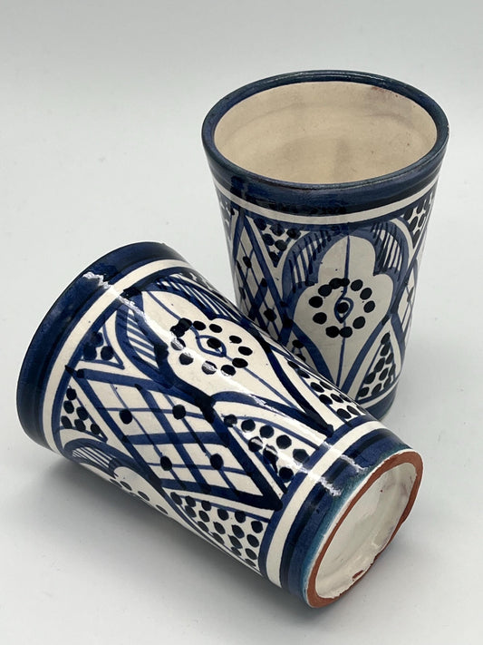 Moroccan Beldi Mug, Handmade, Boho Ceramic Tea Mug from Morocco