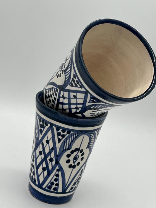 Moroccan Beldi Mug, Handmade, Boho Ceramic Tea Mug from Morocco