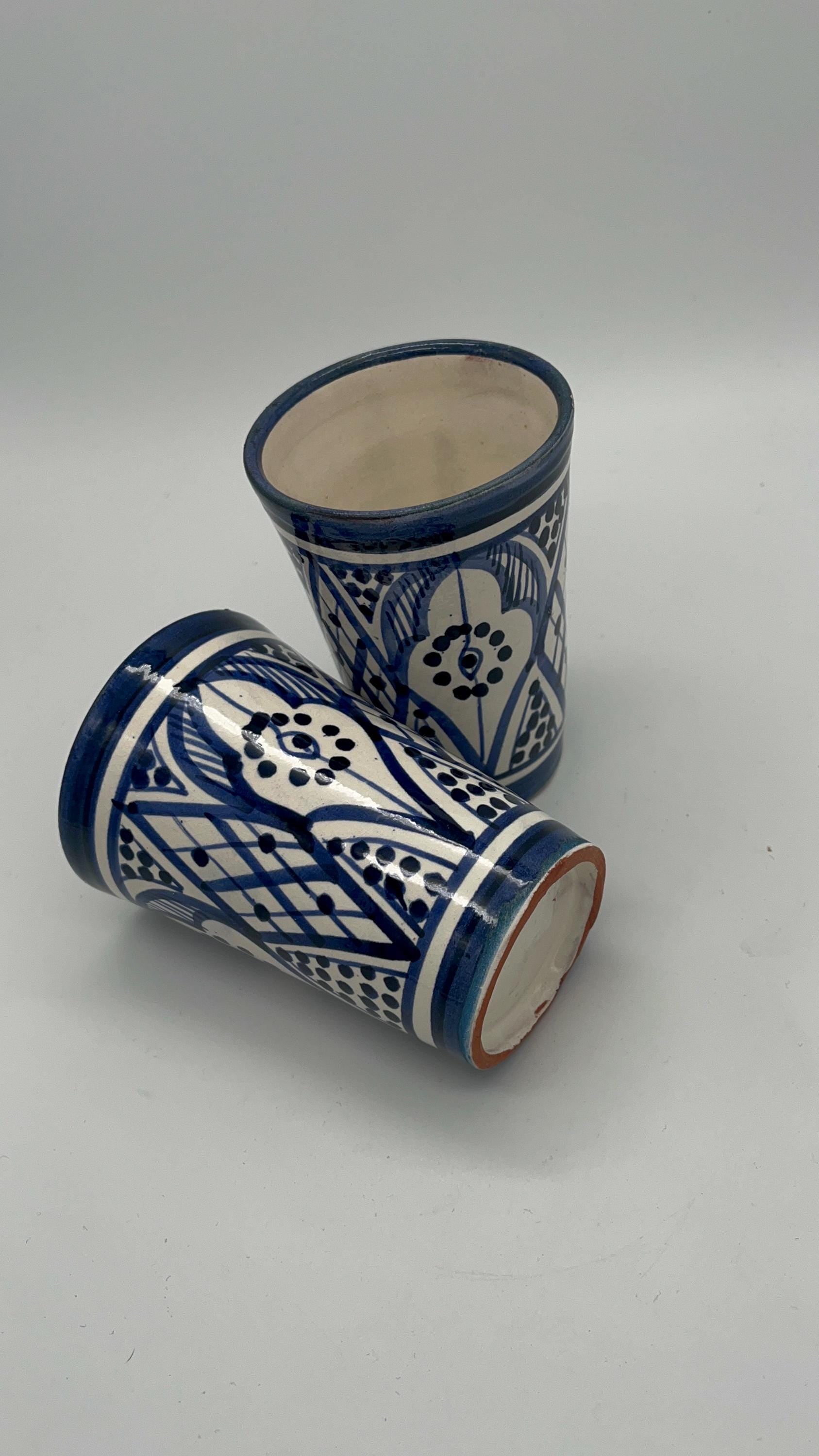 Moroccan Beldi Mug, Handmade, Boho Ceramic Tea Mug from Morocco