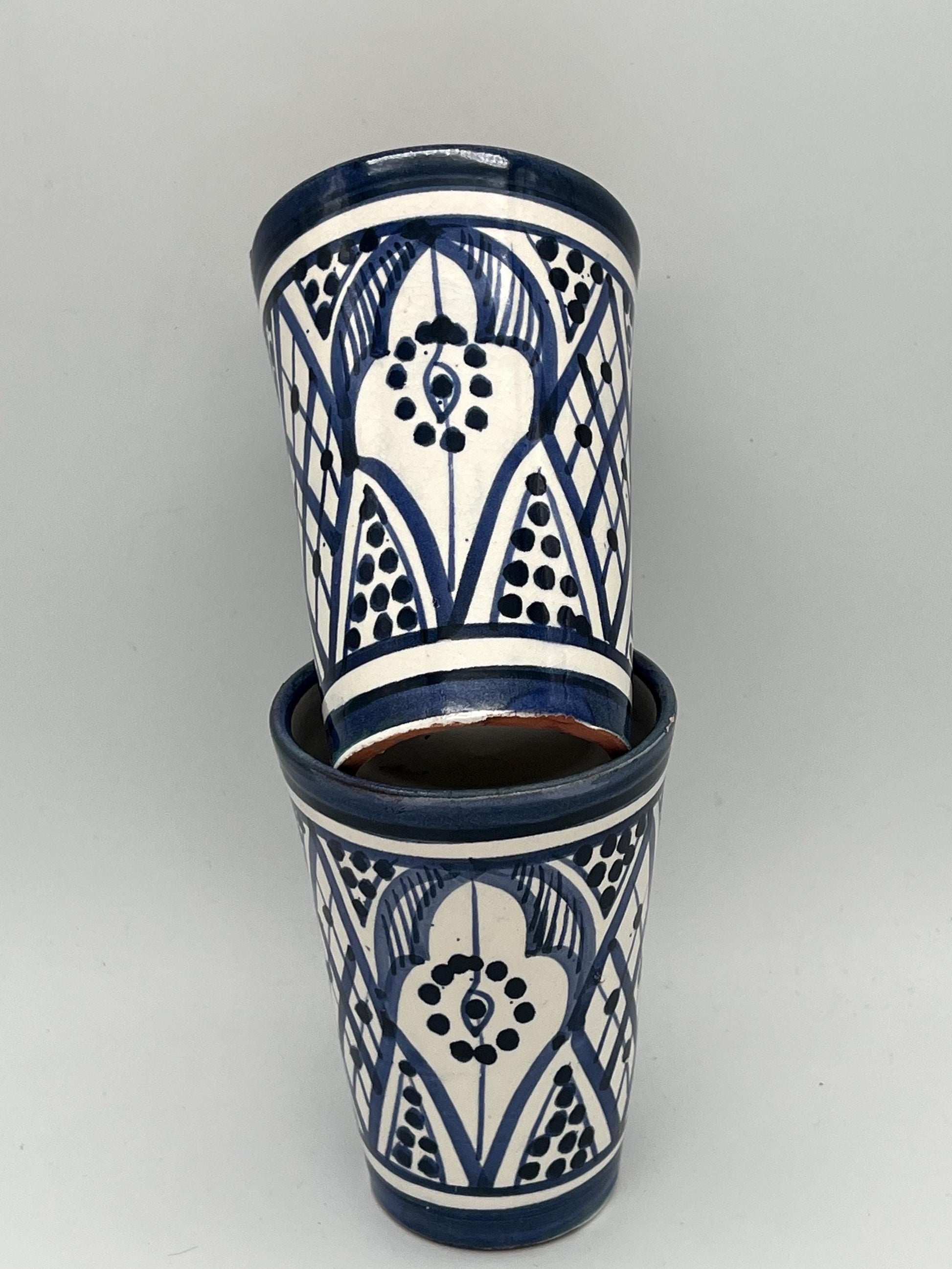 Moroccan Beldi Mug, Handmade, Boho Ceramic Tea Mug from Morocco