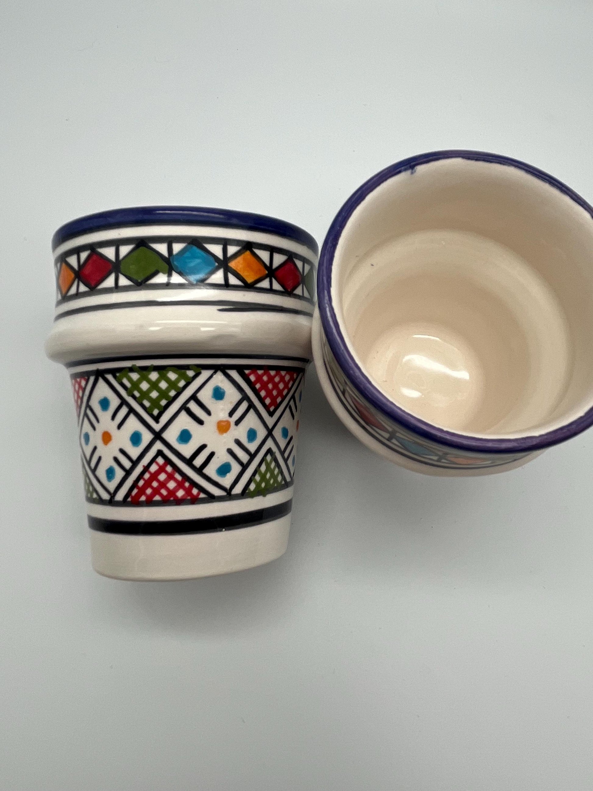 Moroccan Beldi Mug, Handmade, Boho Ceramic Tea Mug from Morocco