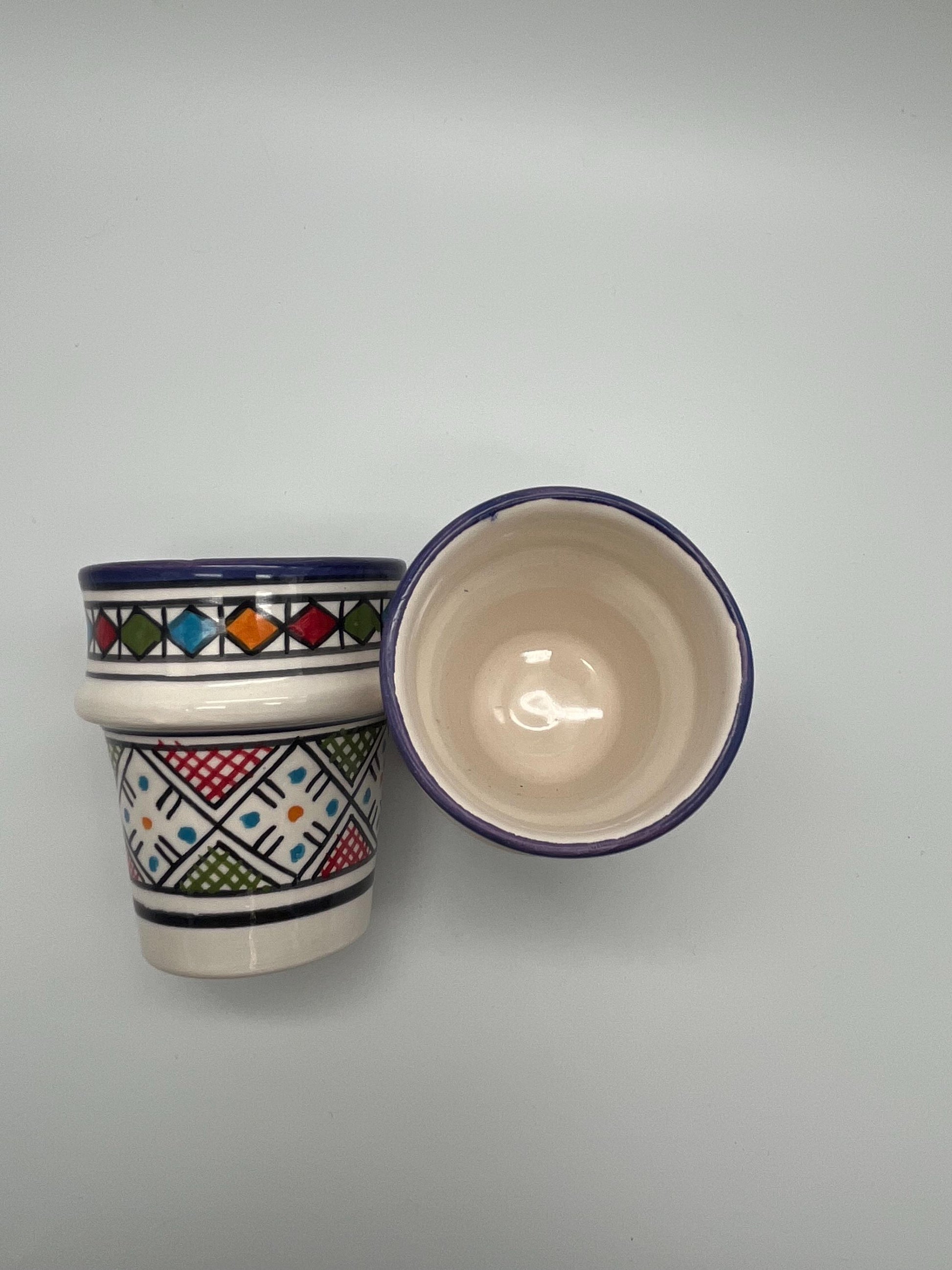 Moroccan Beldi Mug, Handmade, Boho Ceramic Tea Mug from Morocco