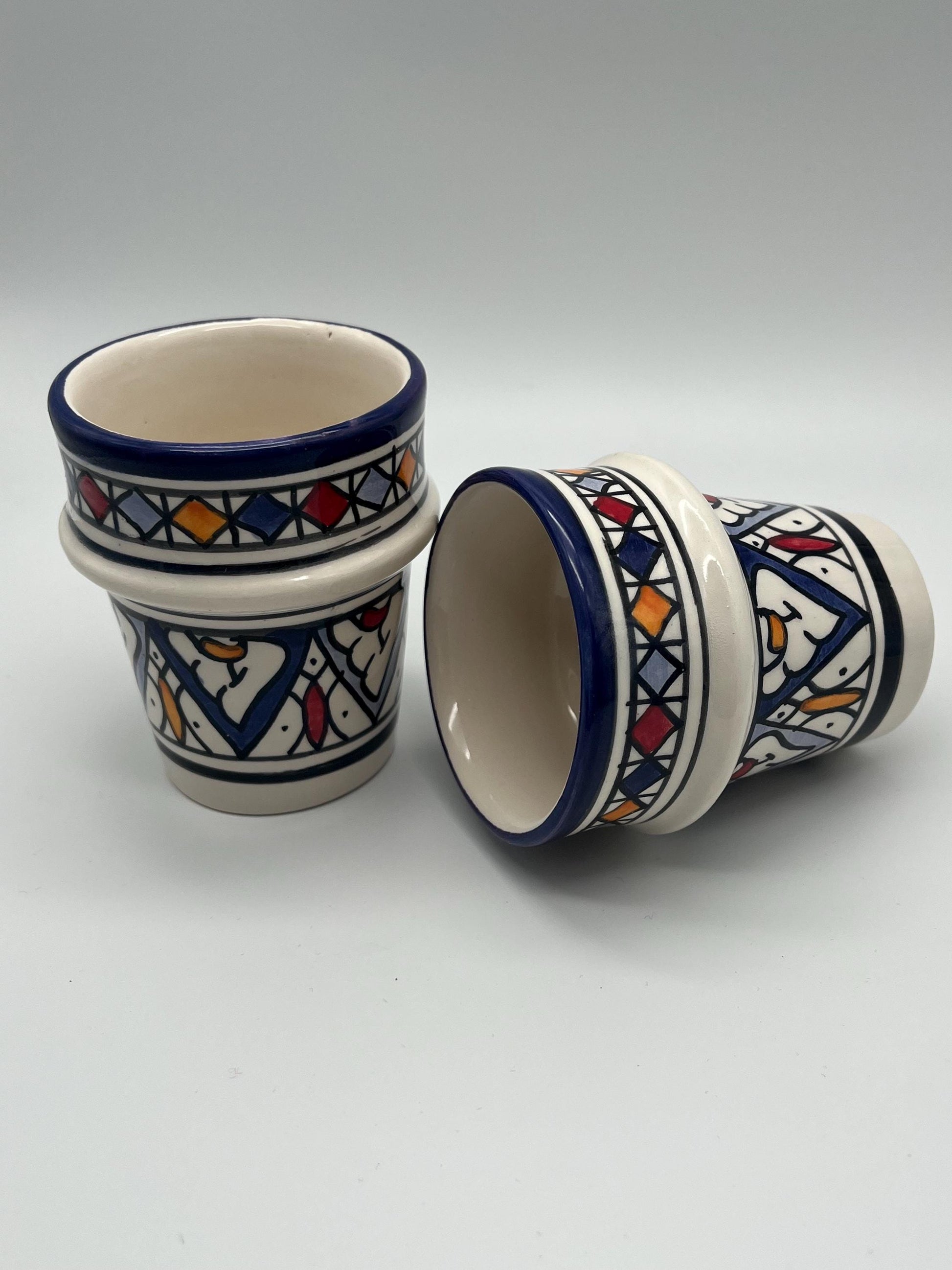 Moroccan Beldi Mug, Handmade, Boho Ceramic Tea Mug from Morocco