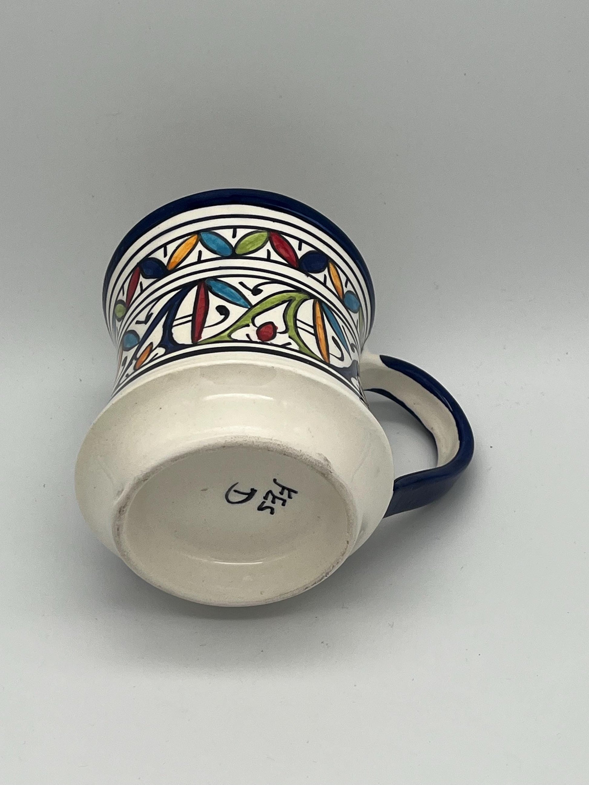 Moroccan Beldi Mug, Handmade, Boho Ceramic Tea Mug from Morocco