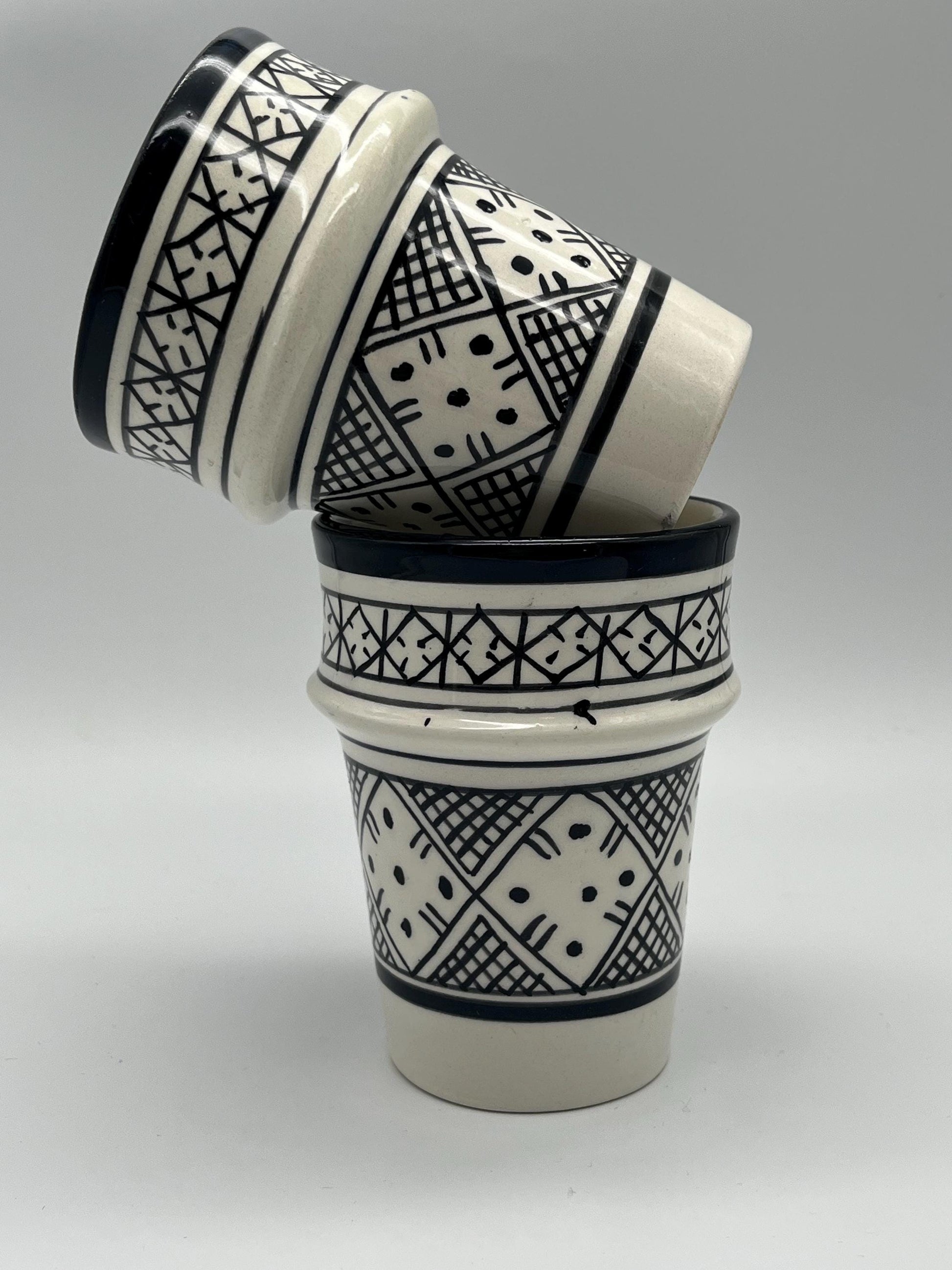 Moroccan Beldi Mug, Handmade, Boho Ceramic Tea Mug from Morocco