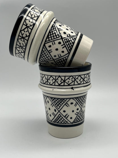 Moroccan Beldi Mug, Handmade, Boho Ceramic Tea Mug from Morocco