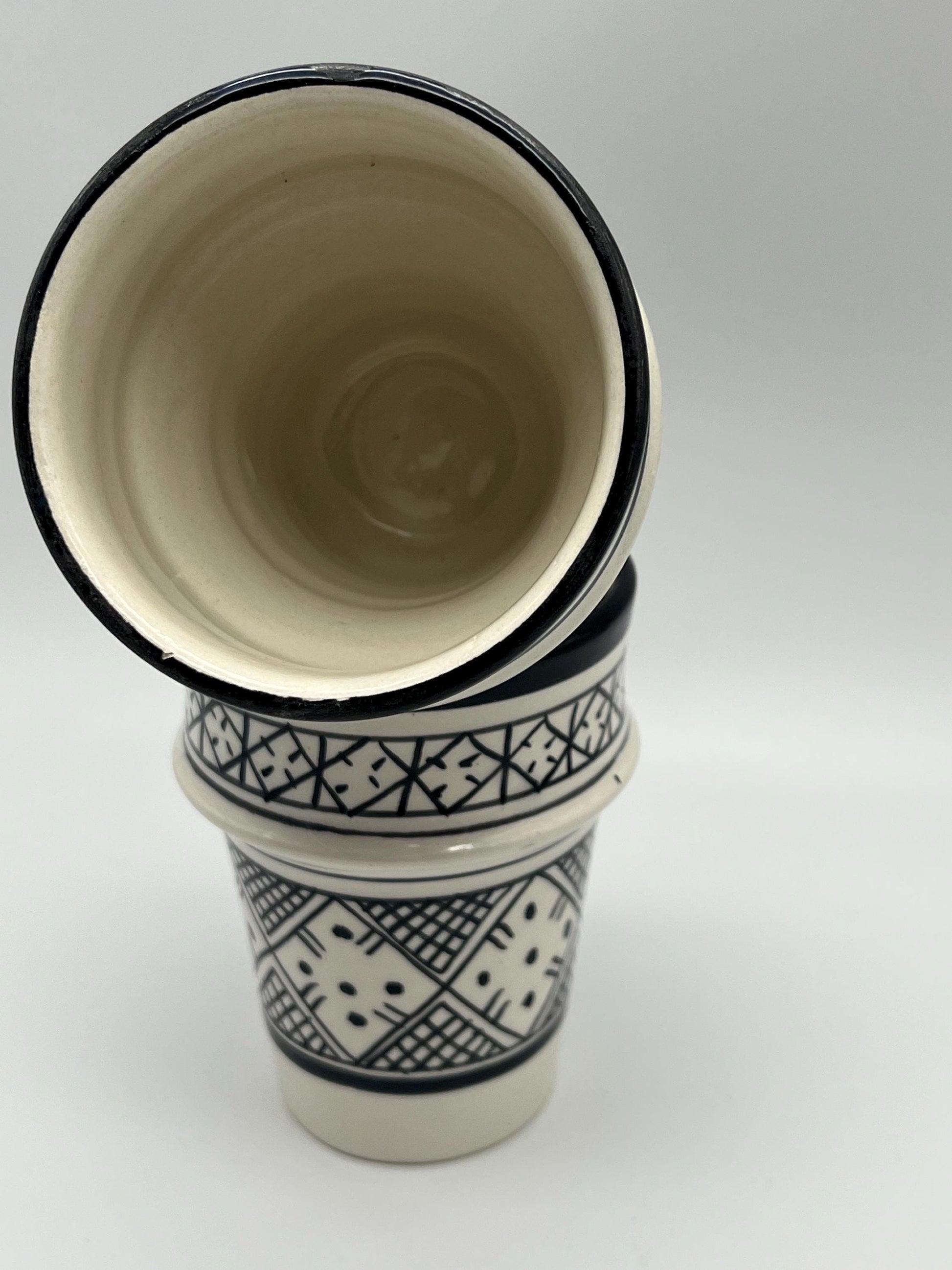 Moroccan Beldi Mug, Handmade, Boho Ceramic Tea Mug from Morocco