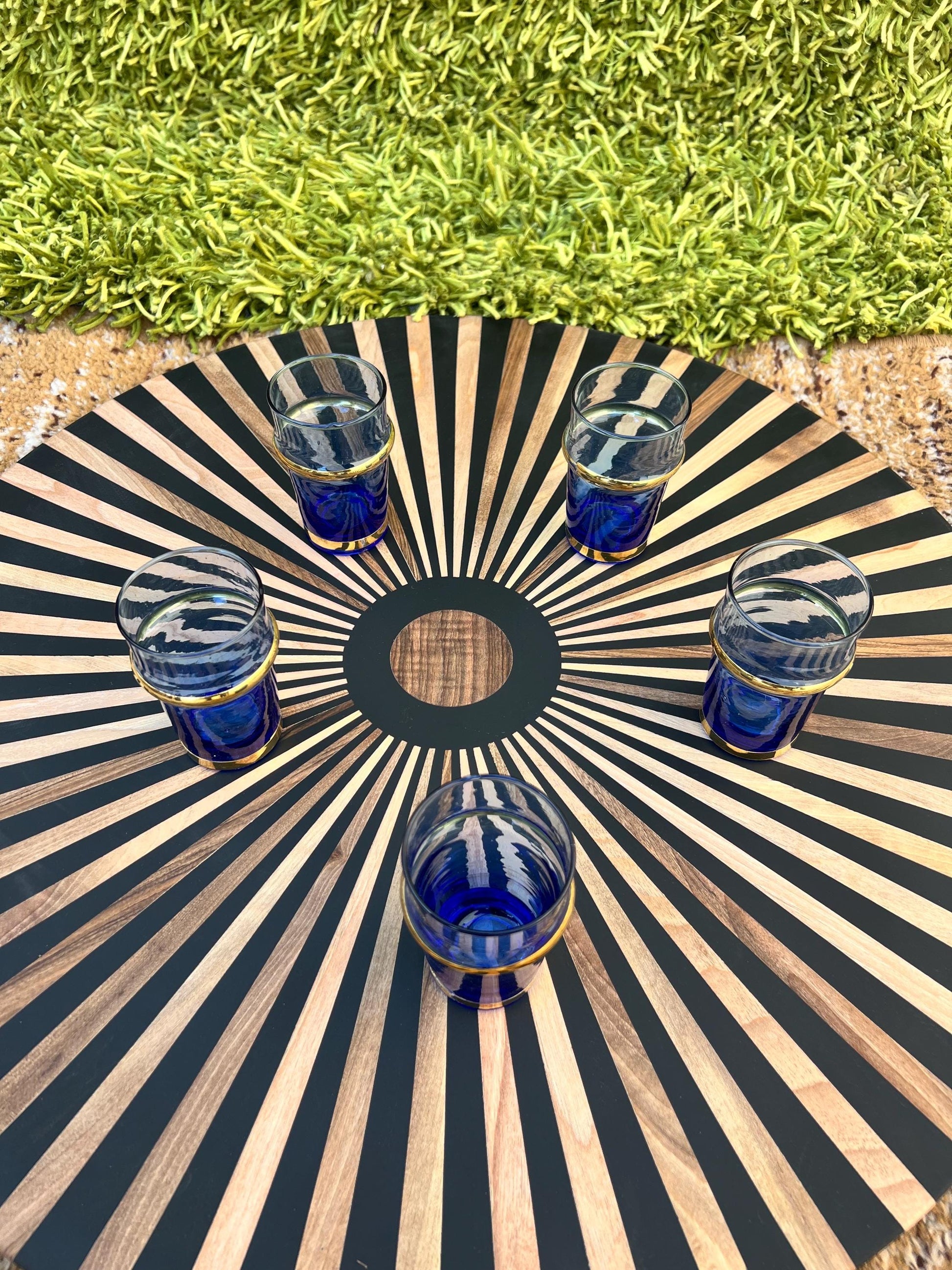 Set of 5 Moroccan Beldi Glasses Handmade