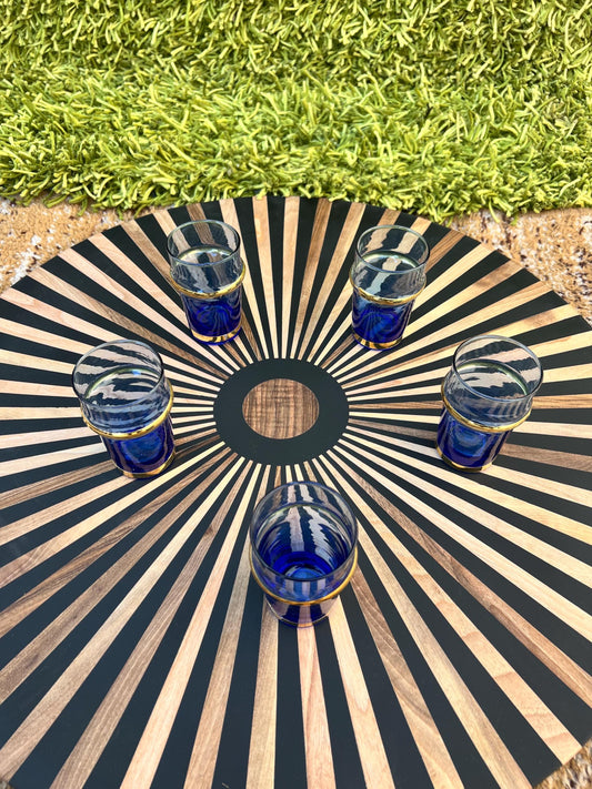 Set of 5 Moroccan Beldi Glasses Handmade